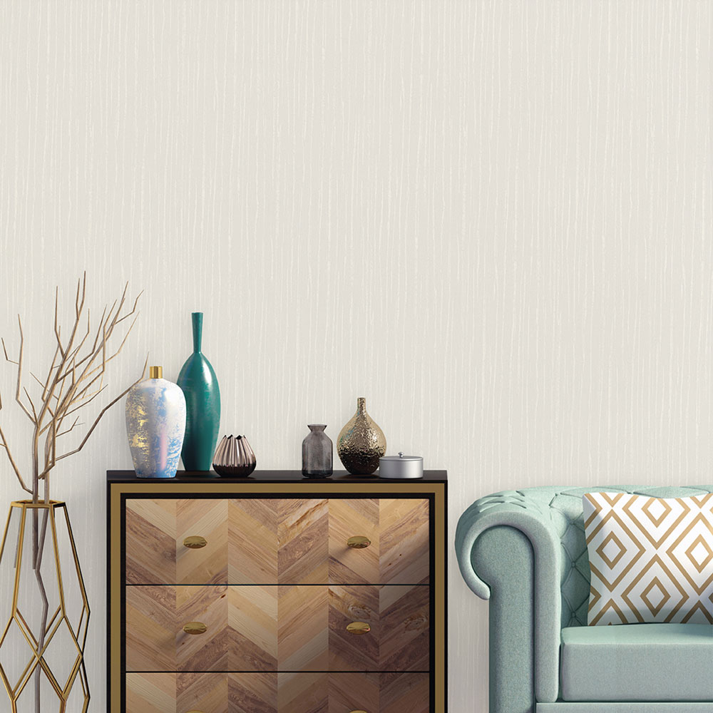 Beige non-woven stripes wallpaper, Z66831, Satin Flowers, Zambaiti Parati