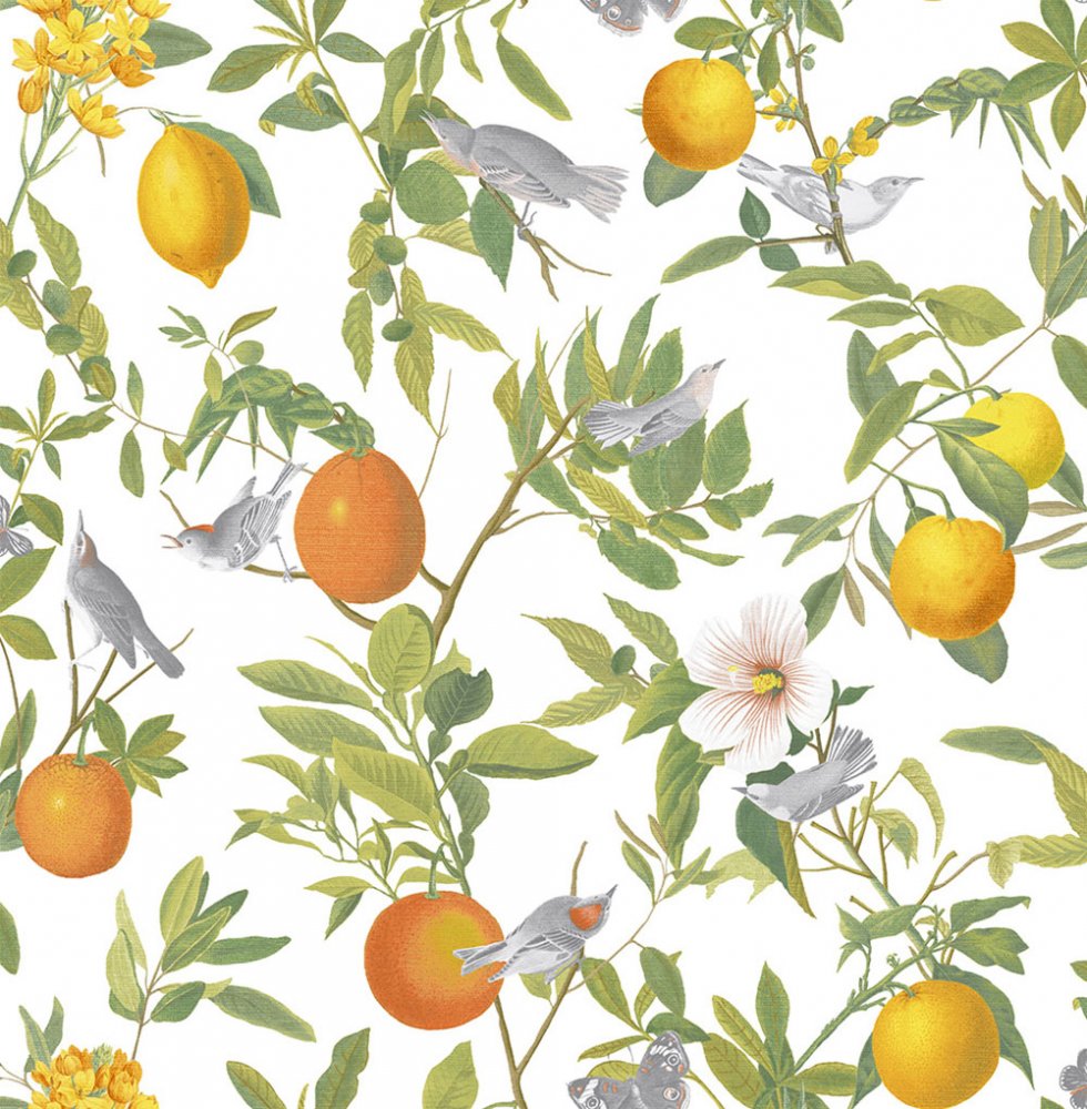 Luxury non-woven wallpaper orange tree 105641 Reverie, Graham&Brown