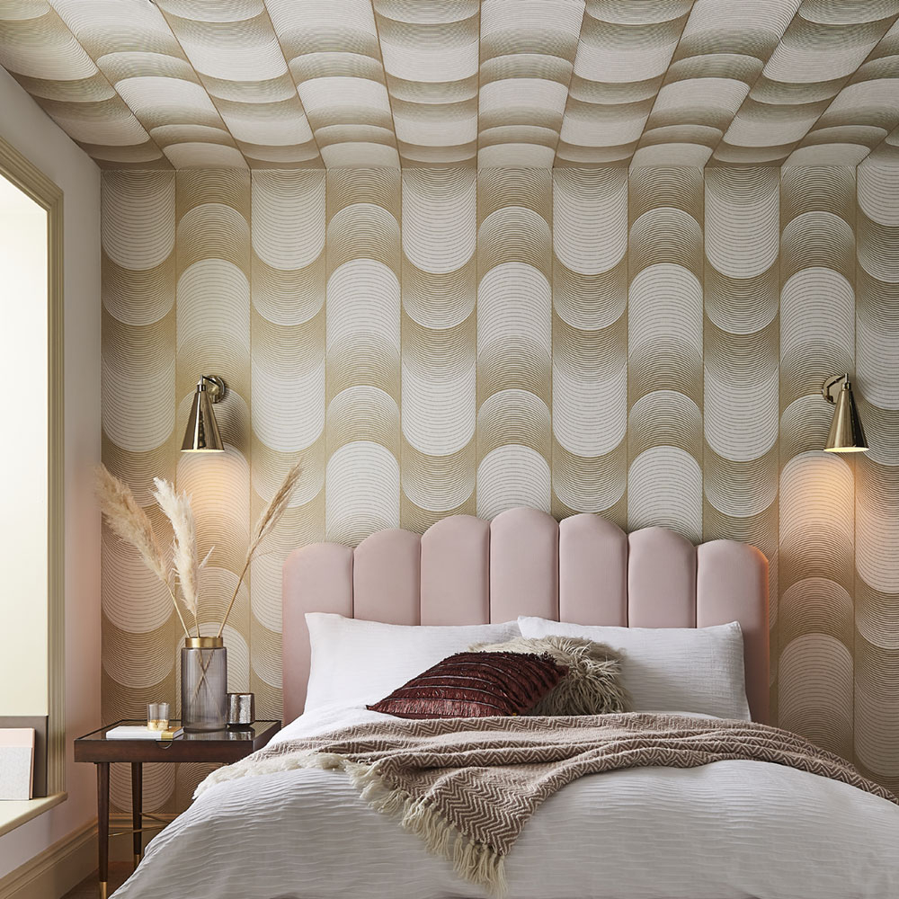 Luxury wallpaper, golden wave 115075 Eternal, Graham&Brown