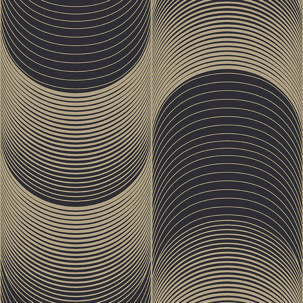 Luxury wallpaper, golden waves 115066 Eternal, Graham&Brown