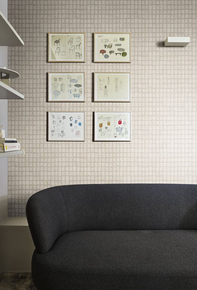 Beige graphic wallpaper 221232, The Marker, BN Walls