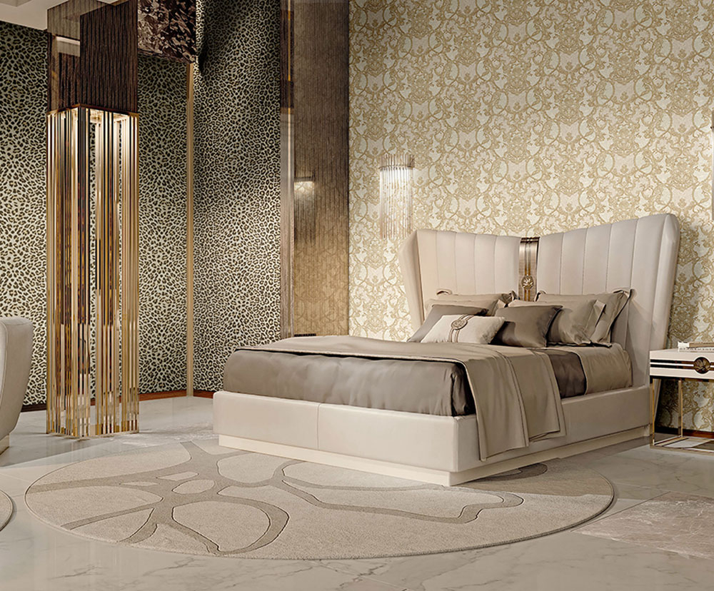 White and silver baroque luxury wallpaper Z80040 Philipp Plein, Zambaiti Parati