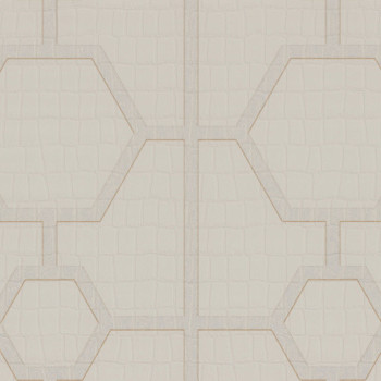 Cream luxury wallpaper with a geometric pattern Z80028 Philipp Plein, Zambaiti Parati