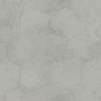 Gray luxury wallpaper with geometric patterns Z80003 Philipp Plein, Zambaiti Parati