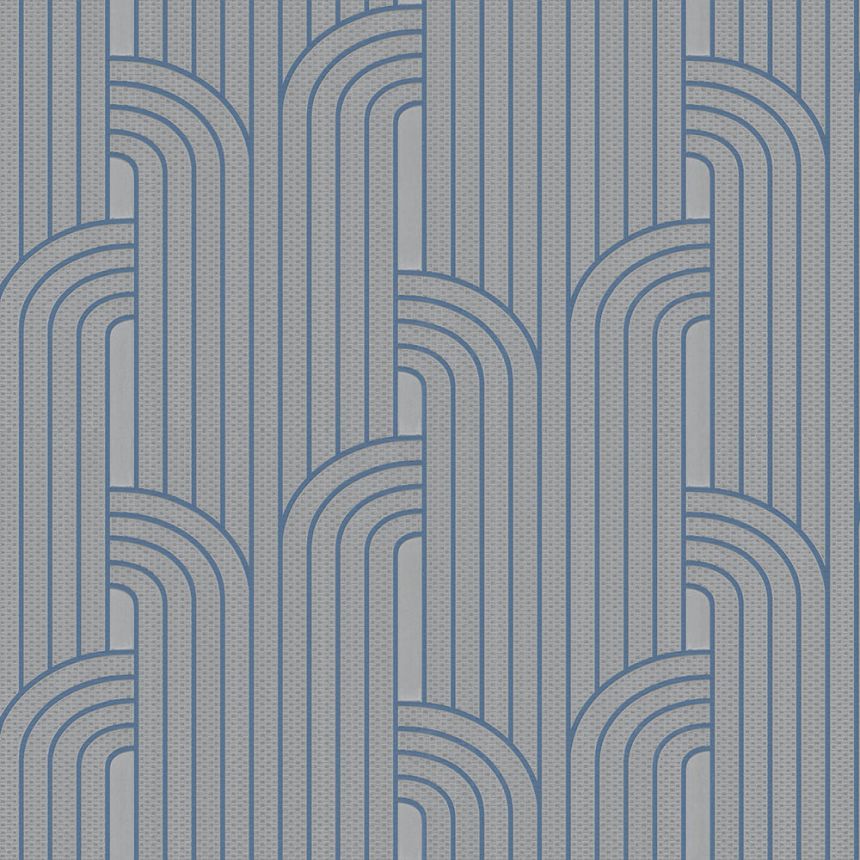 Silver geometric pattern wallpaper Z76048, Vision, Zambaiti Parati