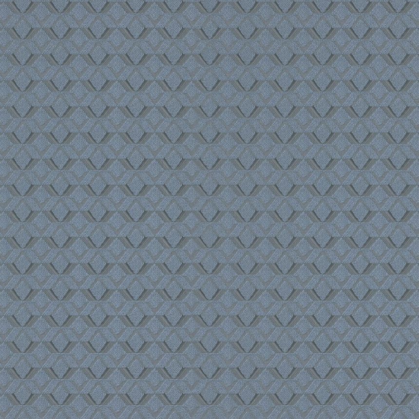 Luxury blue geometric pattern wallpaper Z76046, Vision, Zambaiti Parati