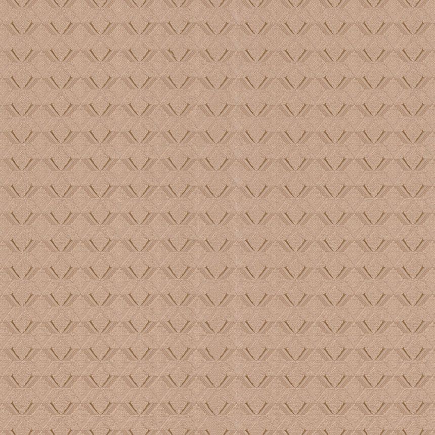 Luxury brown-beige geometric pattern wallpaper Z76044, Vision, Zambaiti Parati