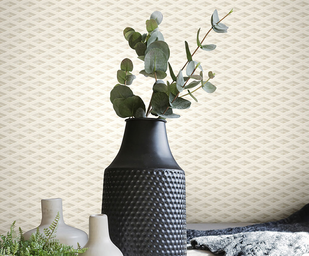 Luxury cream geometric pattern wallpaper Z76025, Vision, Zambaiti Parati