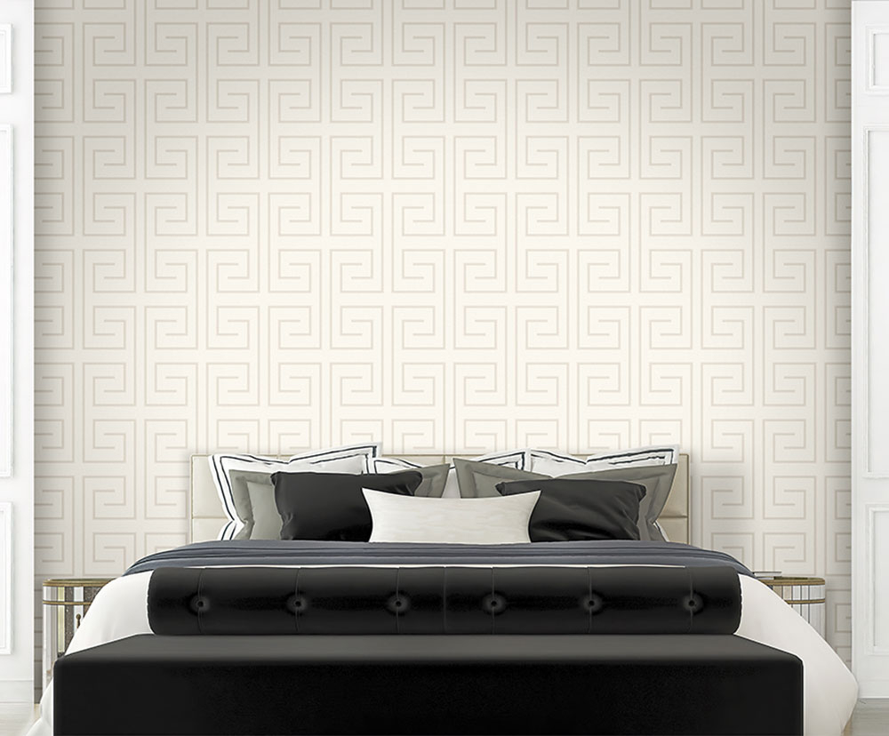 Luxury cream geometric pattern wallpaper Z76021, Vision, Zambaiti Parati