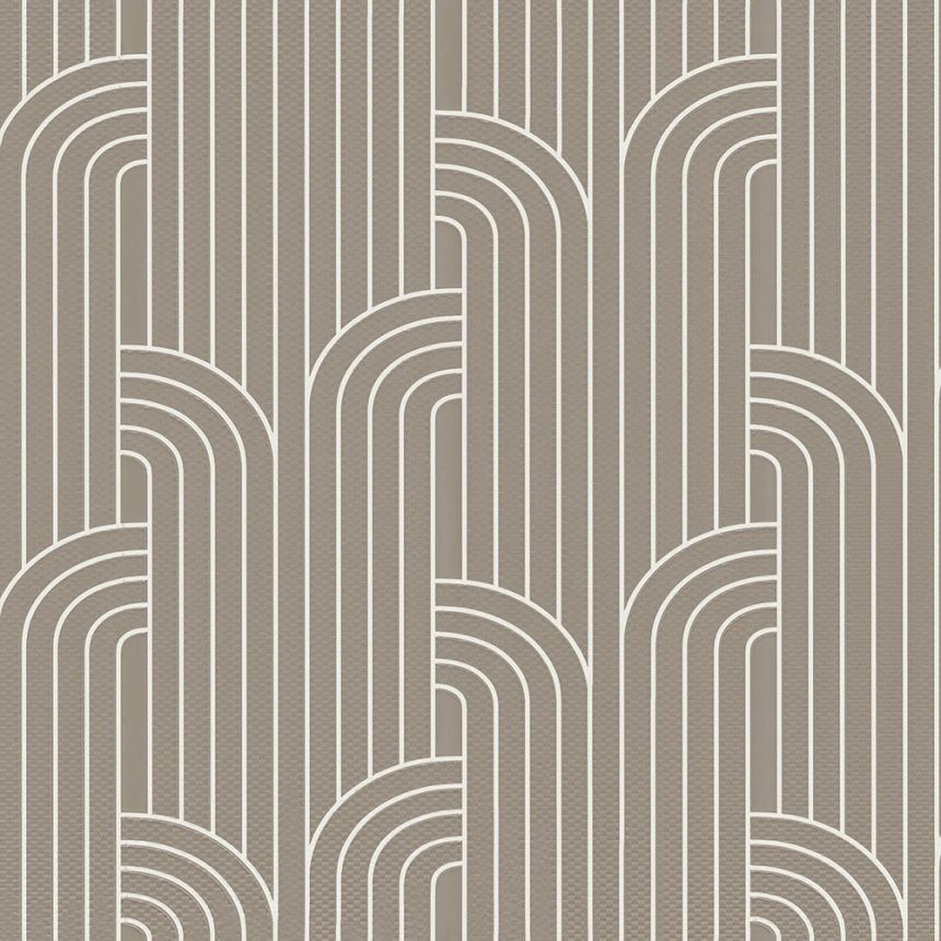 Luxury grey-beige geometric pattern wallpaper Z76018, Vision, Zambaiti Parati