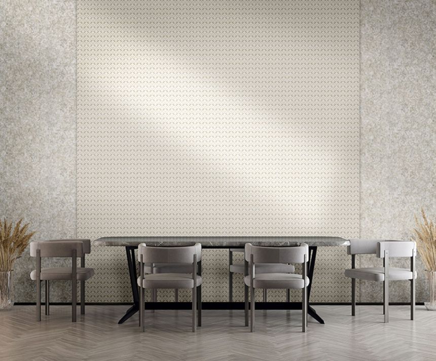 Luxury beige geometric pattern wallpaper Z76011, Vision, Zambaiti Parati