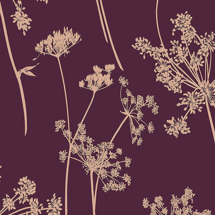 Wine wallpaper, flowers, grass 105579, Reclaim, Graham&Brown
