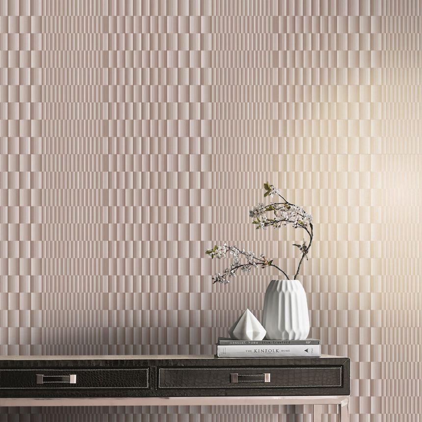 Pink geometric pattern wallpaper 105121, Formation, Graham & Brown