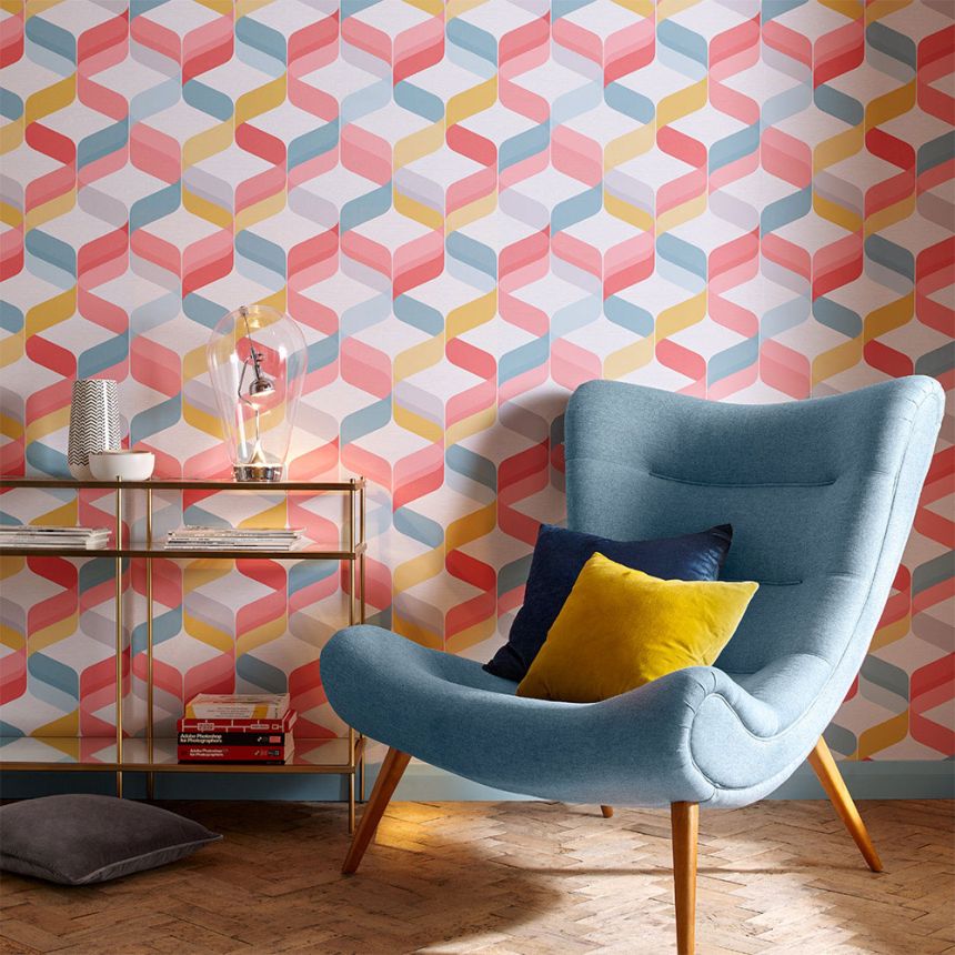 Wallpaper with a colorful retro pattern 104814, Formation, Graham & Brown