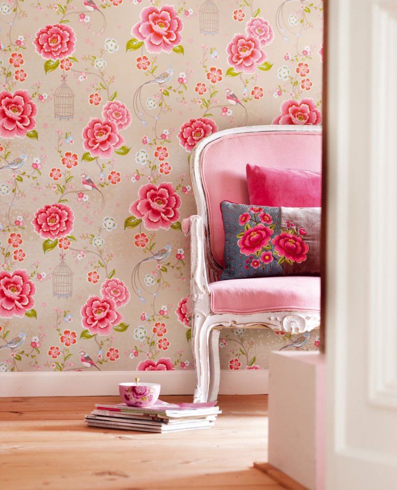 Non-woven wallpaper 300163, Flowers, birds, Pip Studio 5, Eijffinger