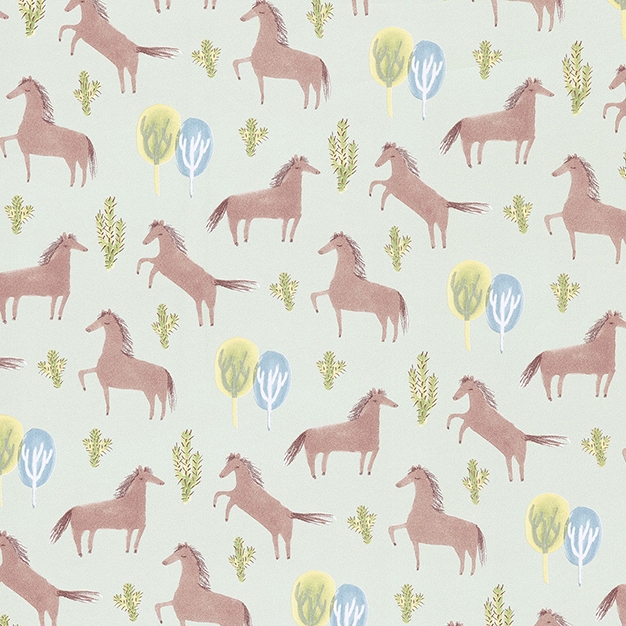 Tapeta vliesová na zeď - koníci, kaktusy a stromy 354102, Tout Petit, Eijffinger